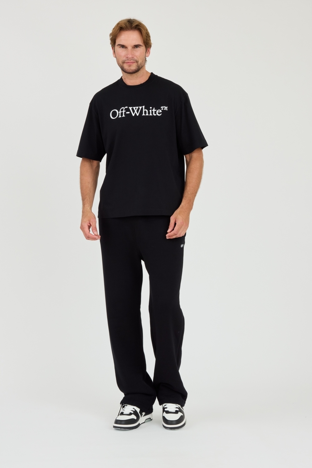 OFF-WHITE Czarny t-shirt Big Bookish Skate XXL