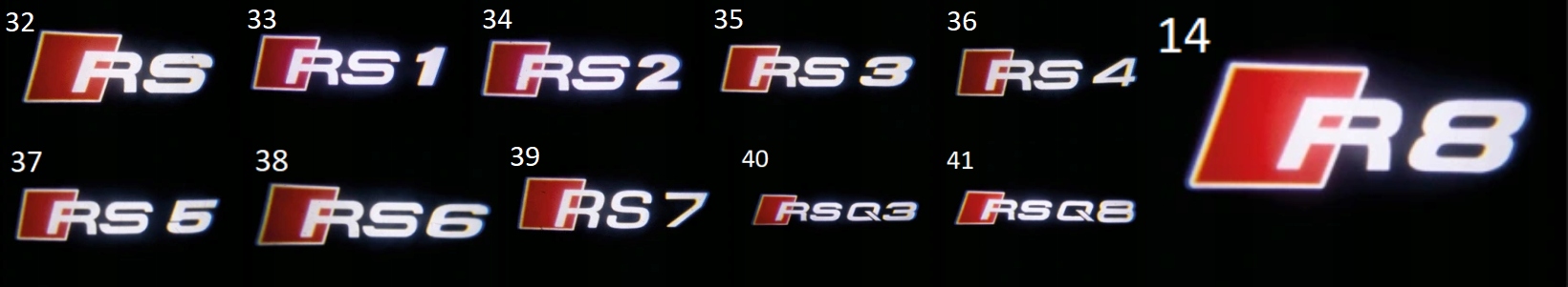 LED LOGO PROJEKTOR AUDI A3 A4 A5 A6 A8 Q3 Q5 Q7 Producent Interlook