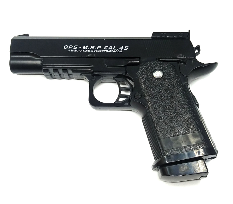 PISTOLET METALOWY Z TŁUMIKIEM D1A COLT + KULKI 800 Seria c9