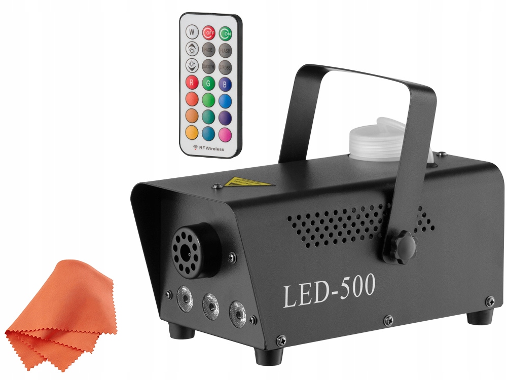 Vyvíječ kouře FreePower Fogger 500W Led s dálkovým ovládáním světla