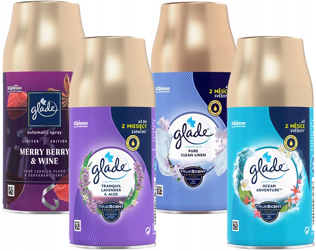 Levně Glade Náhradní náplň do difuzéru Ocean Adventure, Pure, Lavender, Merry Berry MIX