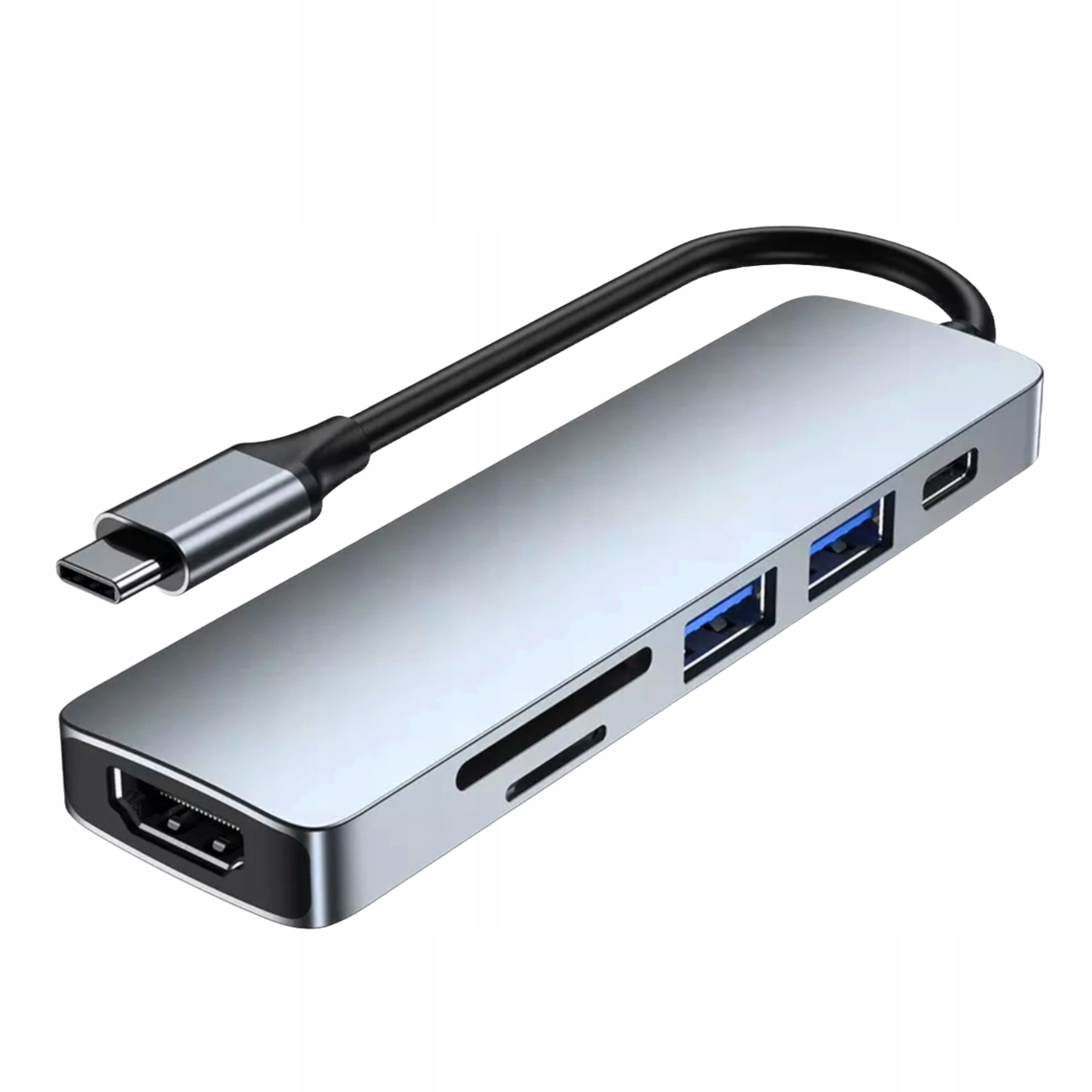 Hub USB Tradebit 6369 HDMI 4k UHD USB 3.0 SD FT PD 60W 6 portów