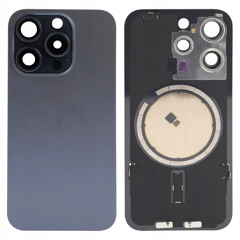 Tylny Panel Szkło Tył Ramka Dla Apple iPhone 15 Pro Blue Magnesy MagSafe