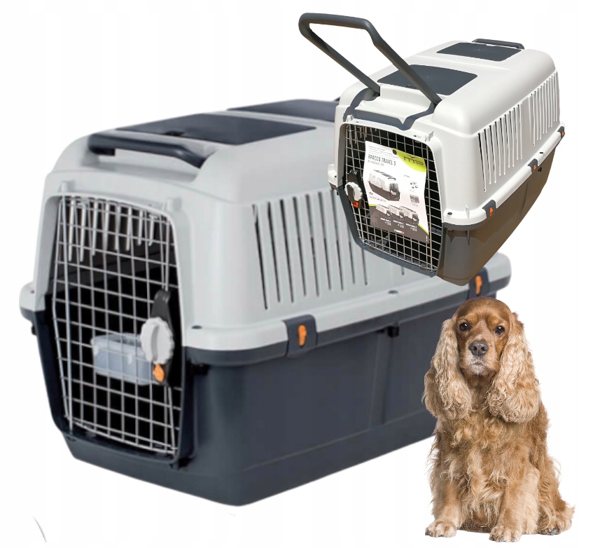 Transporter Iata dla Psa Iata do Przewozu Psa z Miską 55x36x35 cm