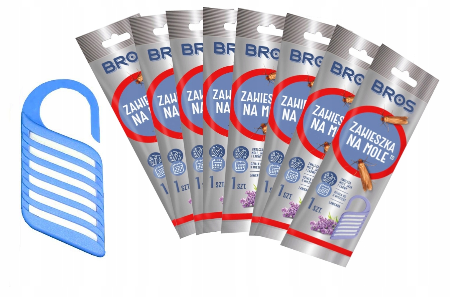 

8x Bros Zawieszka do szafy mole odzieżowe Lawenda