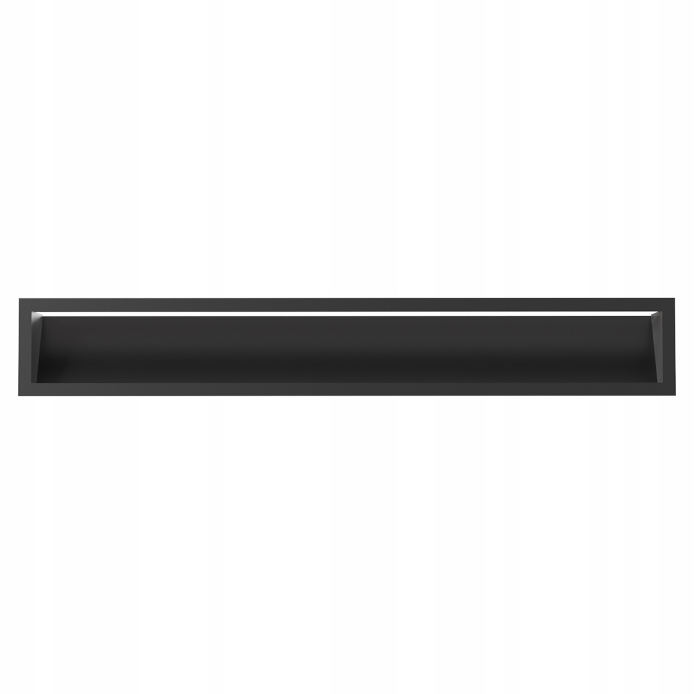 Ventilační Mřížka Krbová Luft 12X80 cm 45° Kovová Černá Do Krbu