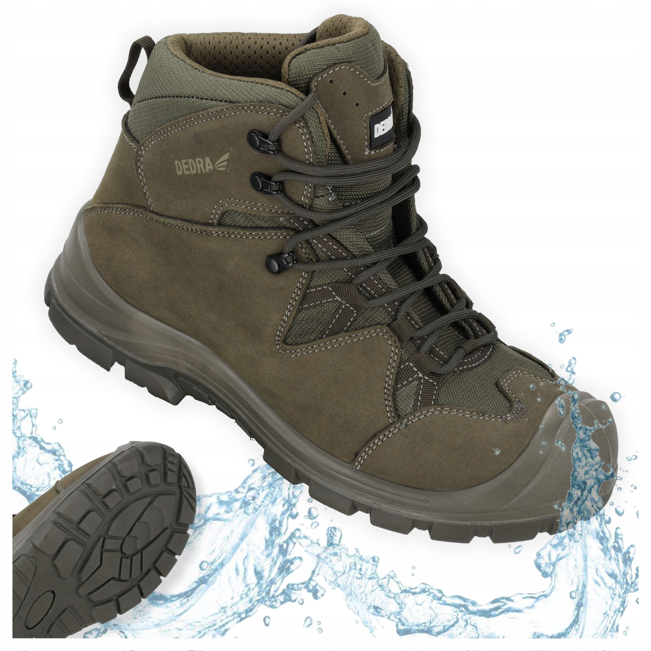 Buty robocze trzewiki męskie Wodoodporne Bhp Dedra r 43 wysokie O1 Sr Fo Wr