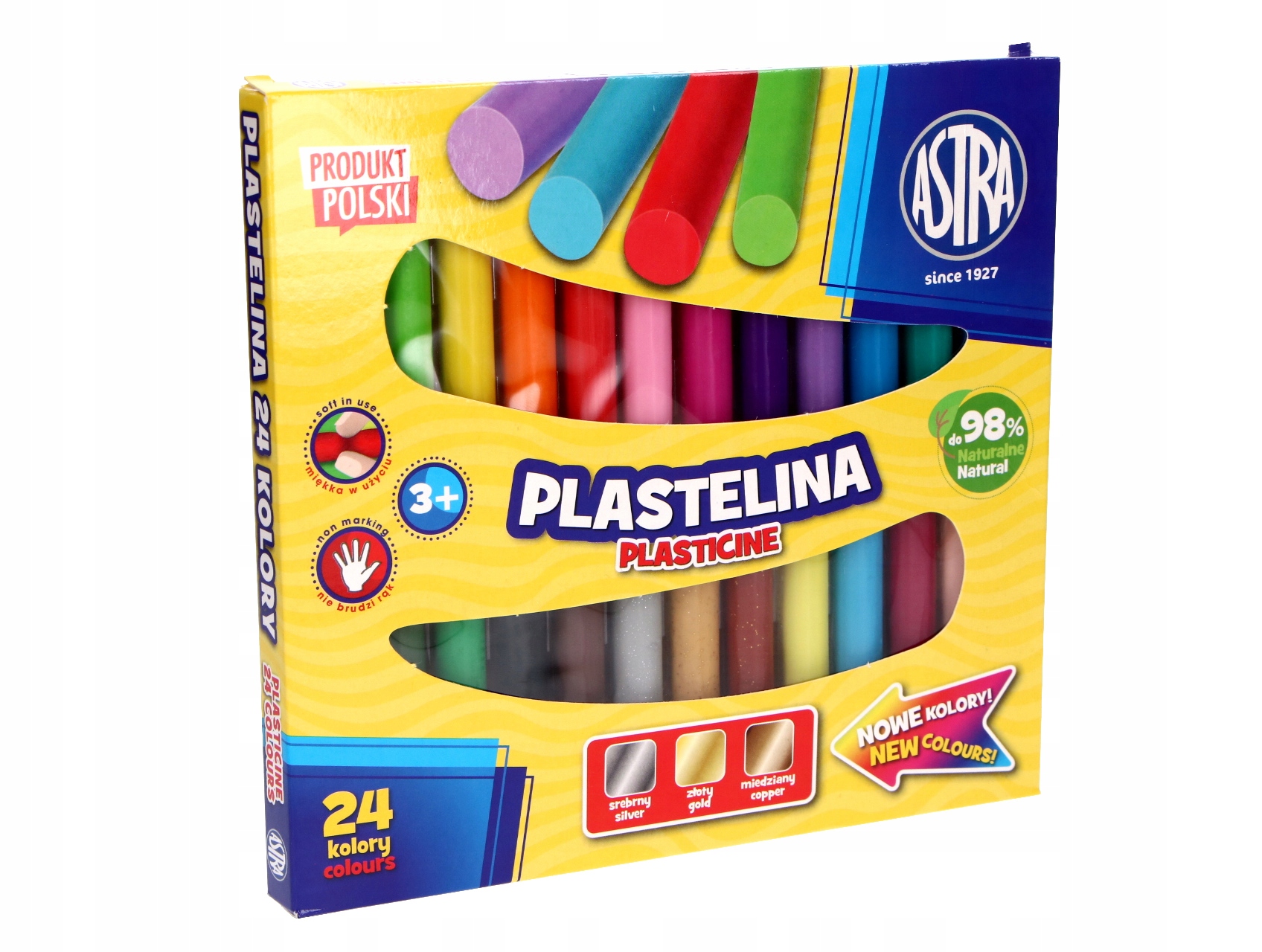 Plastelina ASTRA 24 kolory ORYGINAŁ