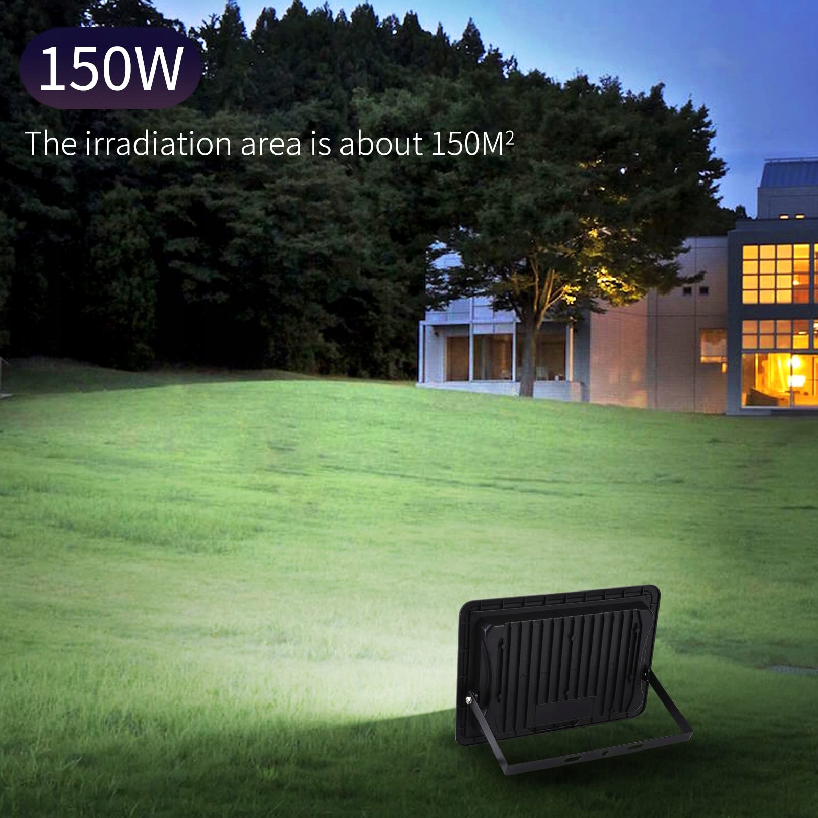 Reflektor LED Zewnętrzny Superjasny 150W 15000LM IP66 6000K Mocny TREOIR — miniatura 6