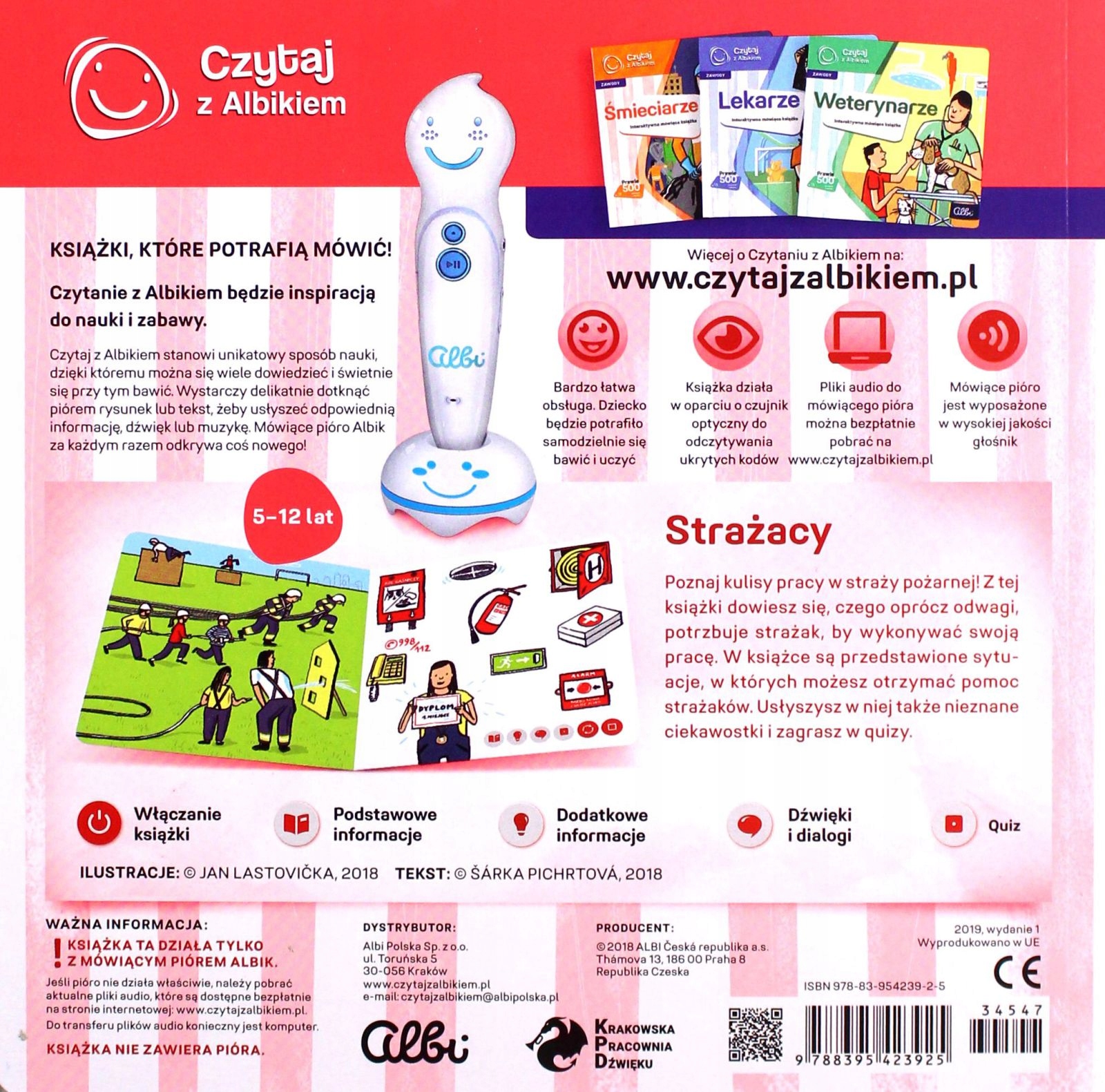 CZYTAJ Z ALBIKIEM. ZAWODY. STRAŻACY KSIĄŻKA) Stan opakowania oryginalne