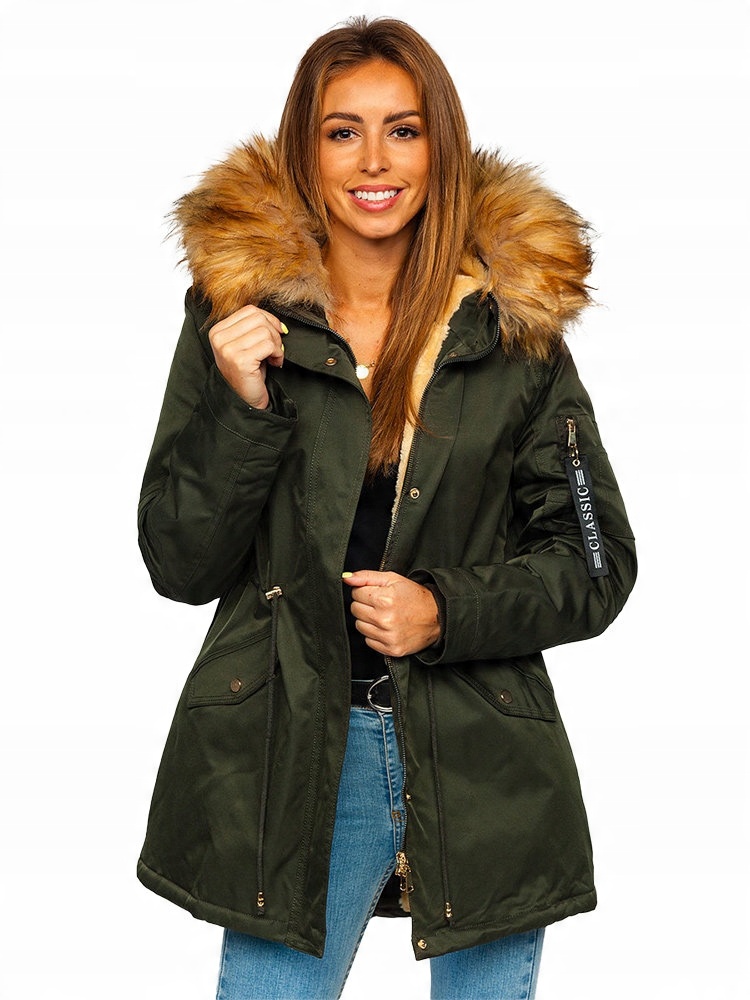 

Kurtka Damska Zimowa Parka Khaki B532 DENLEY_2XL