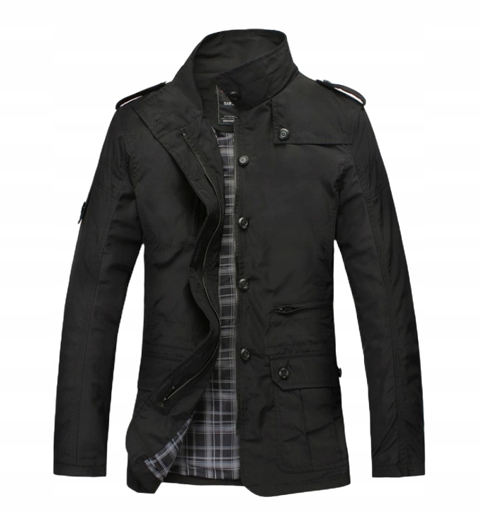 MĘSKA KURTKA JESIENNA PŁASZCZ PARKA BIZNESOWA