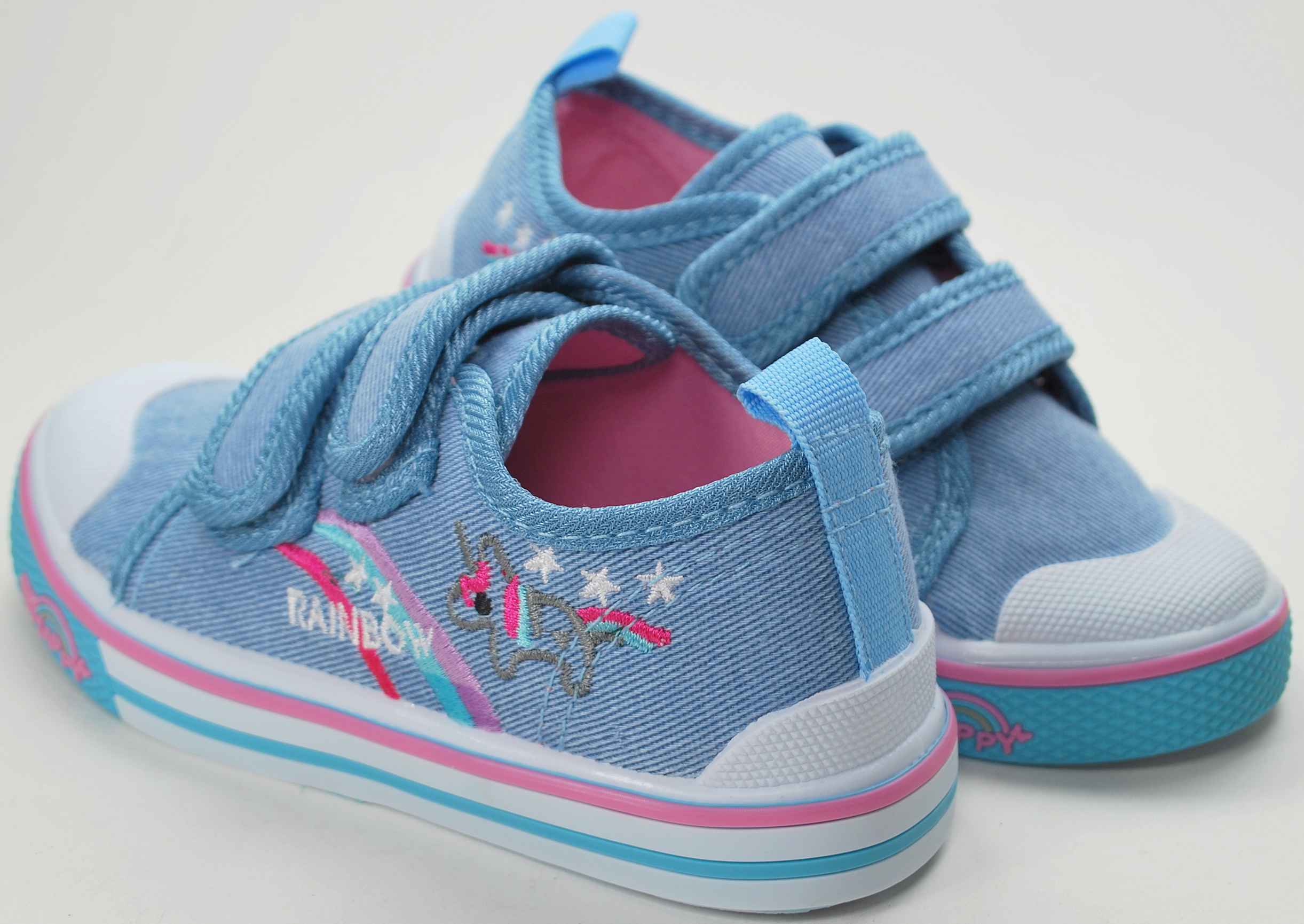 NIEBIESKIE trampki z jednorożcem na rzepy r 25 Płeć dziewczynki