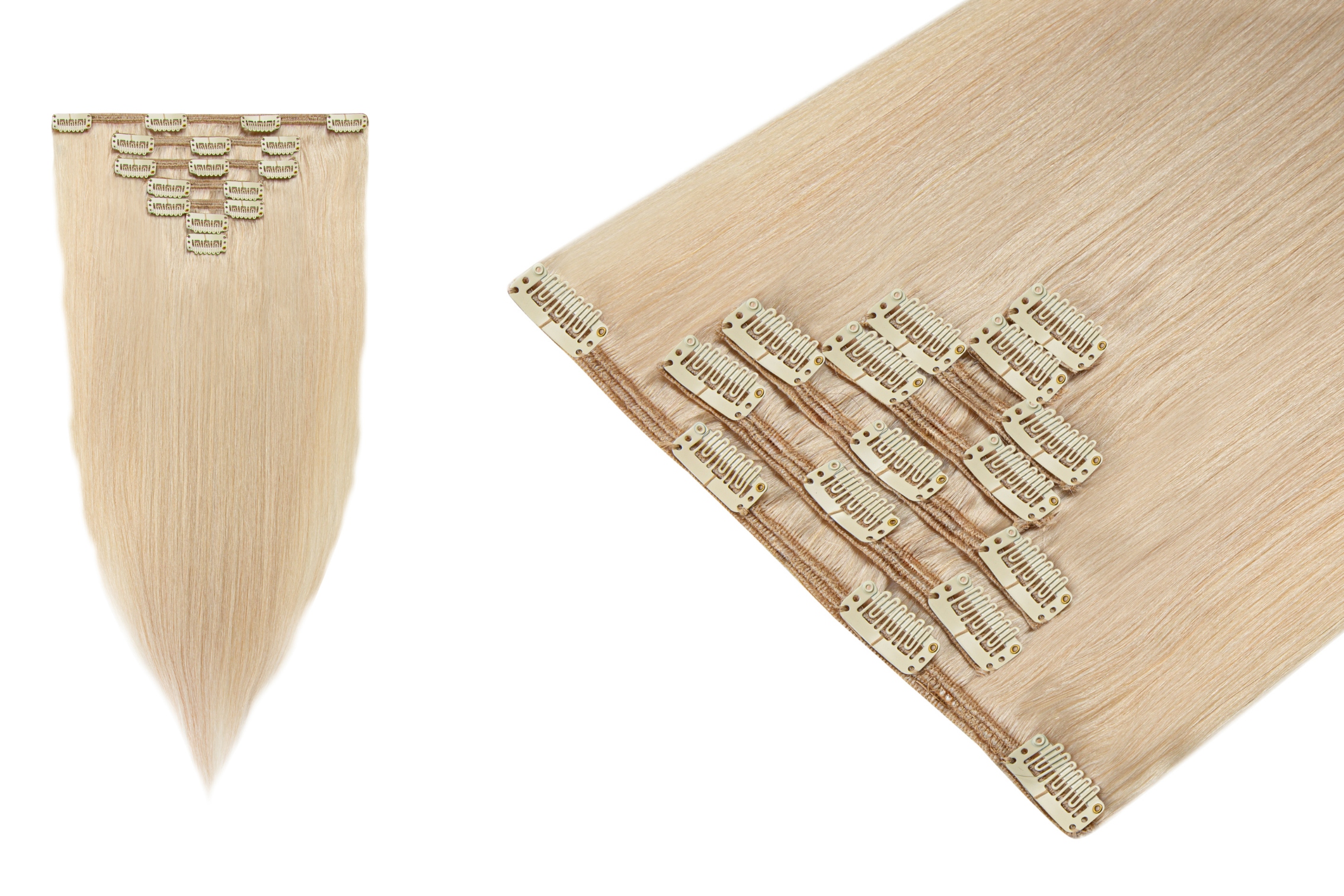 Clip In Příčesek Do Vlasů Přírodní Připínáčky Klipsy 50 cm 7 pásků 100 g BestHair