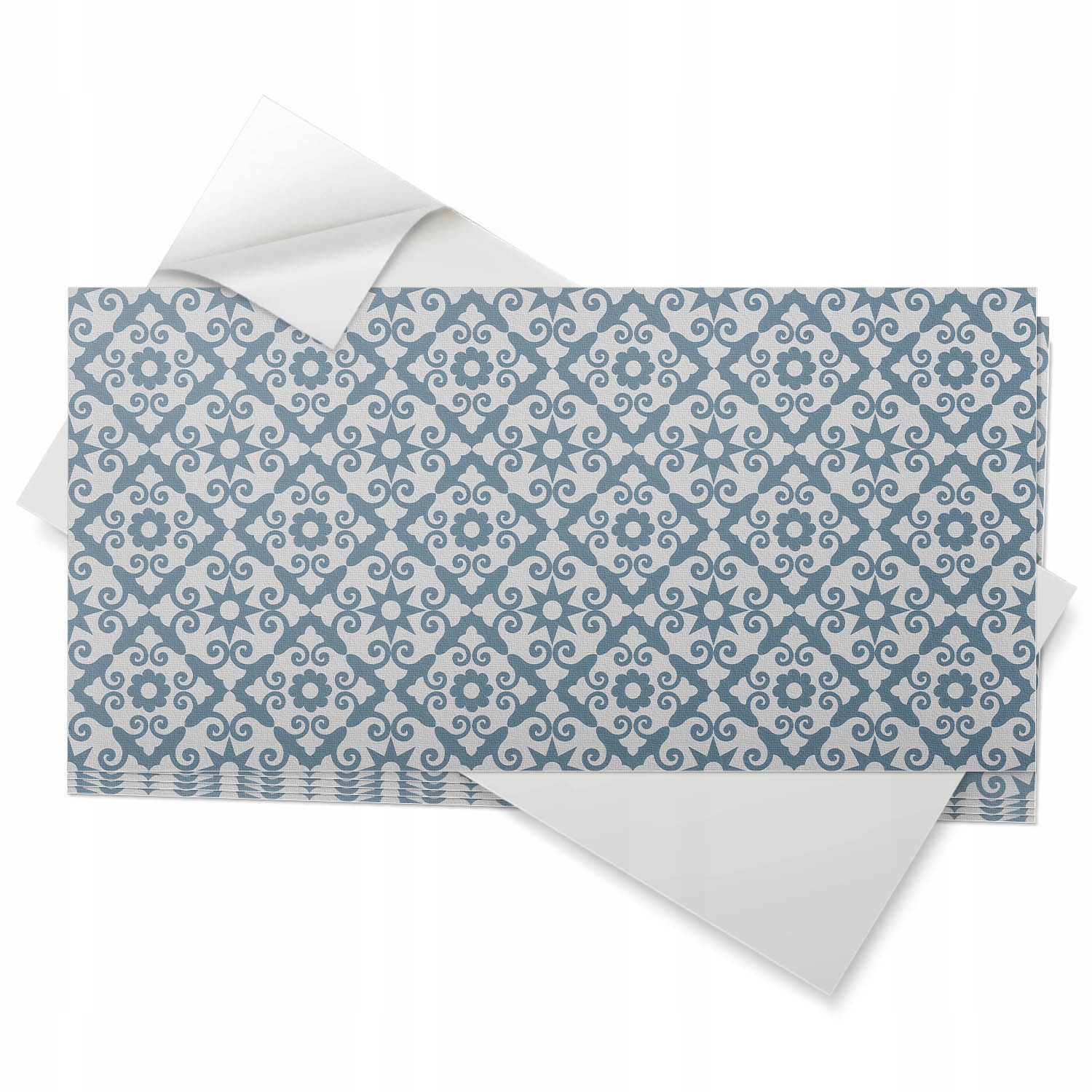 Samolepící Pvc dlaždice 6 ks 60x30 cm Vzor s ornamenty a květinami