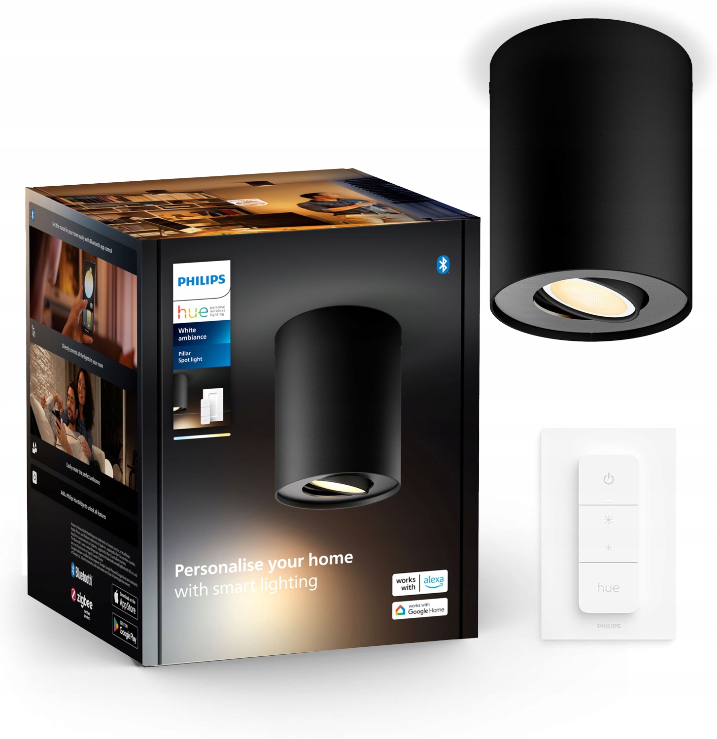 Stropná lampa Led Nástenná lampa Spot Tw Pillar regulátor Philips Hue