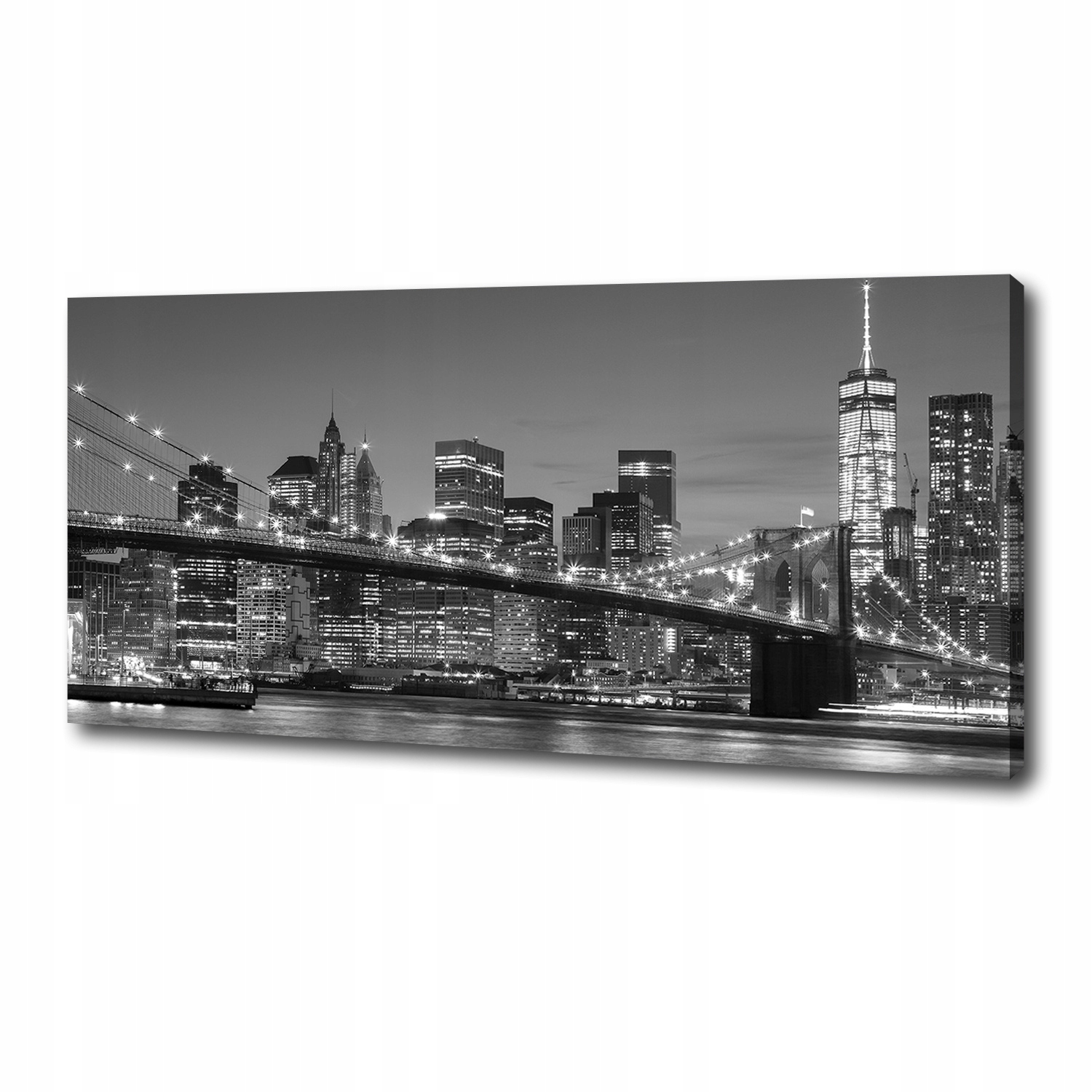 

Foto obraz na płótnie Manhattan nocą 125x50 cm