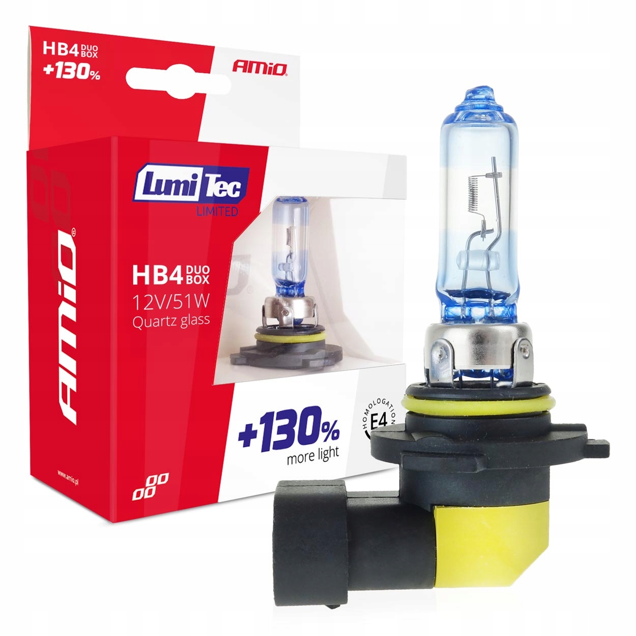 

Żarówki HB4 9006 12V 51W Samochodowe +130% Białe