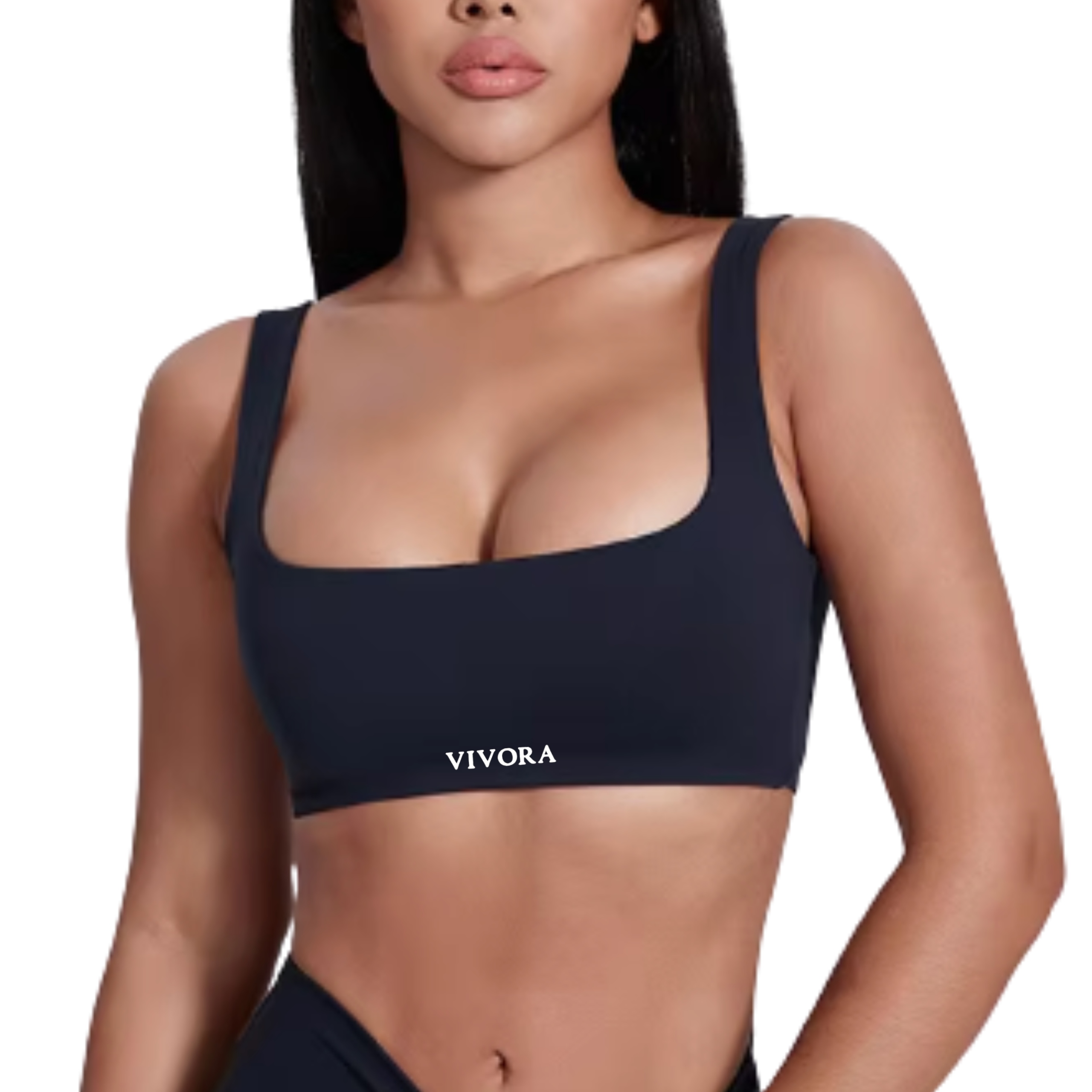 Vivora Hourglass Stanik Damski Sportowy Top Biustonosz Czarny M