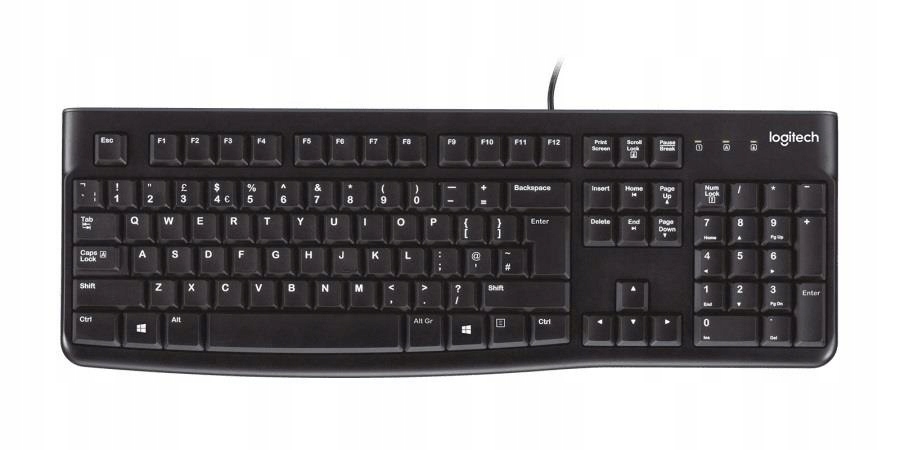 Logitech Klawiatura przewodowa Logitech K120 Czarn