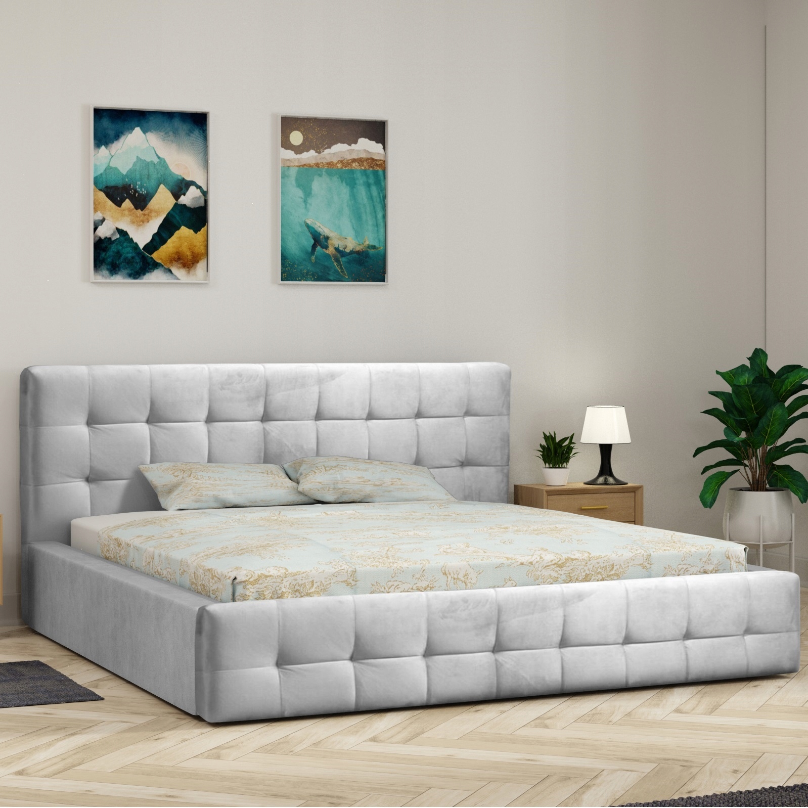 

Łóżko tapicerowane Dixi 160x200 stelaż pojemnik