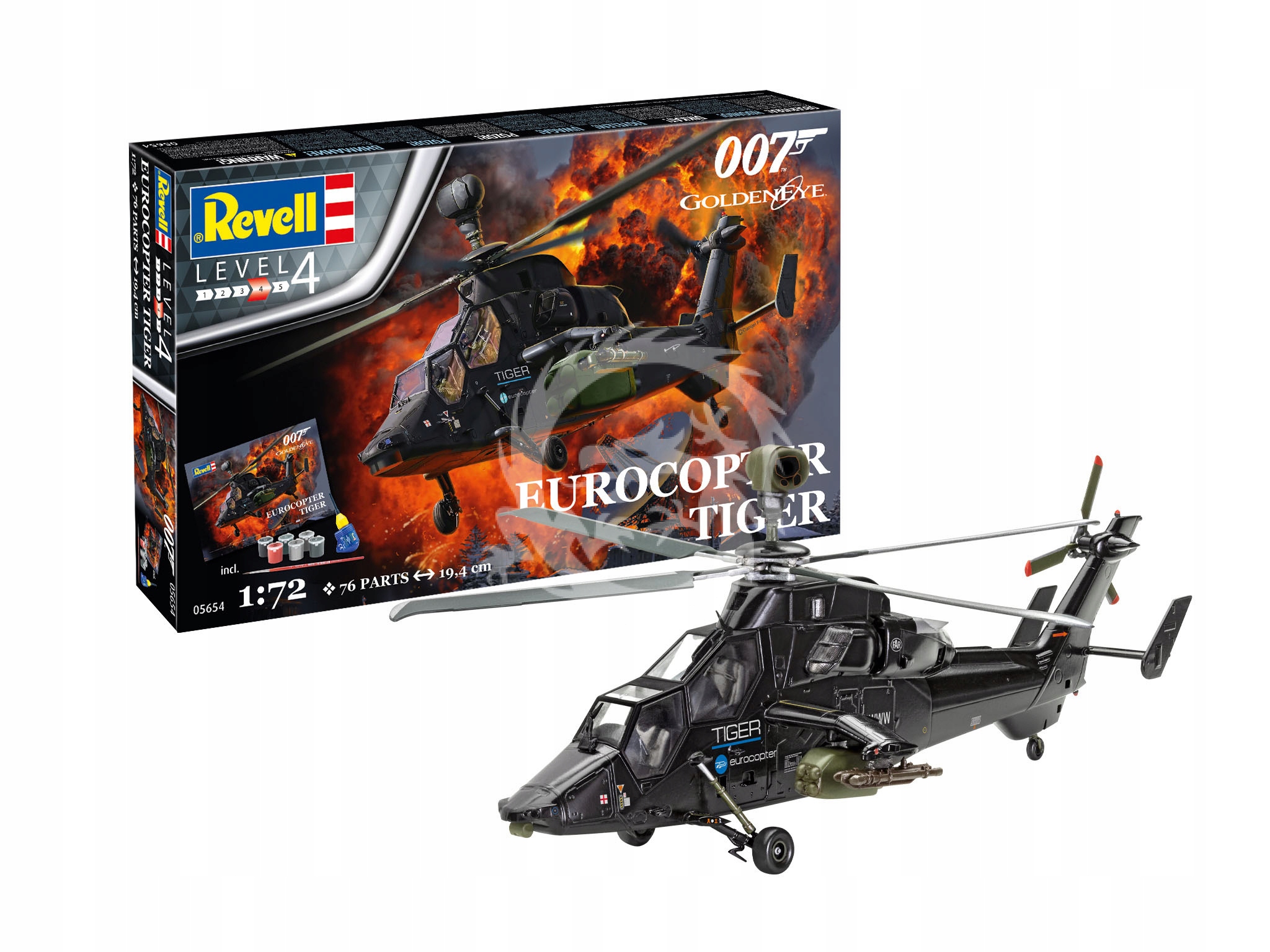 Geschenkset Eurocopter Tiger (James Bond 007) GoldenEye Revell 05654 1/72