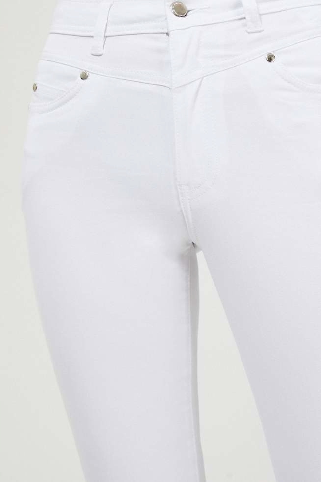 MOODO SPODNIE RYBACZKI L-SP-3407 WHITE; XS Wzór dominujący bez wzoru