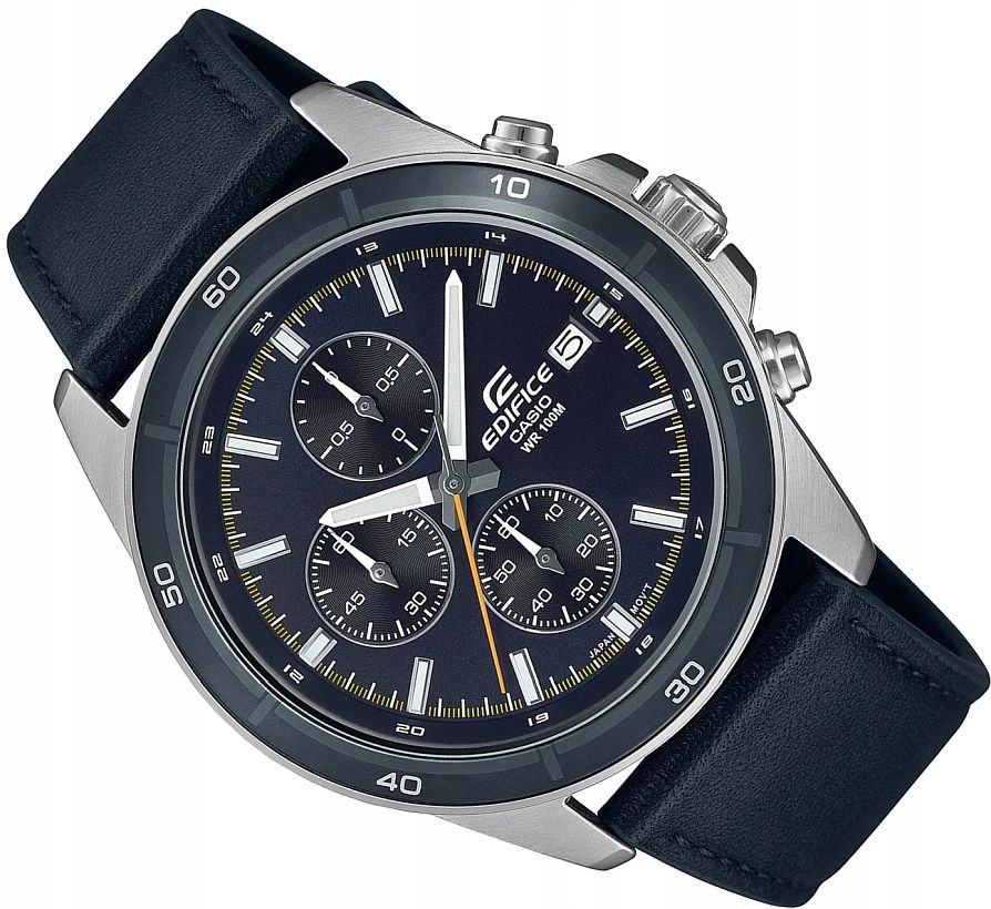 Pánské Hodinky Casio Edifice EFR-526L-2C S Modrým Chronografem Na Opasku Box