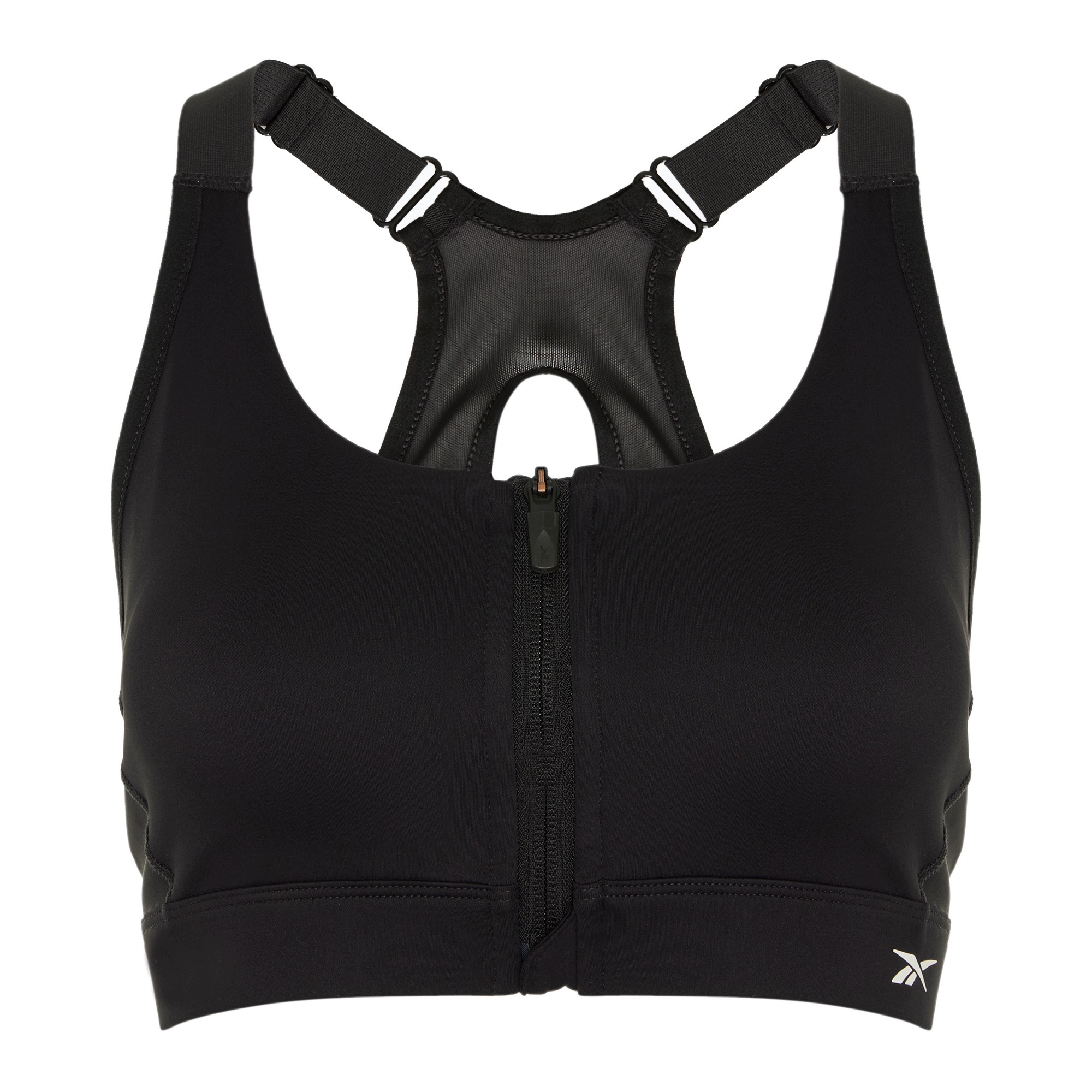 Biustonosz treningowy Reebok Lux Front-Zip High Impact black