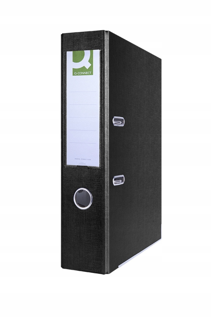 Segregator z szyną PP A4/75mm czarny dźwigniowy