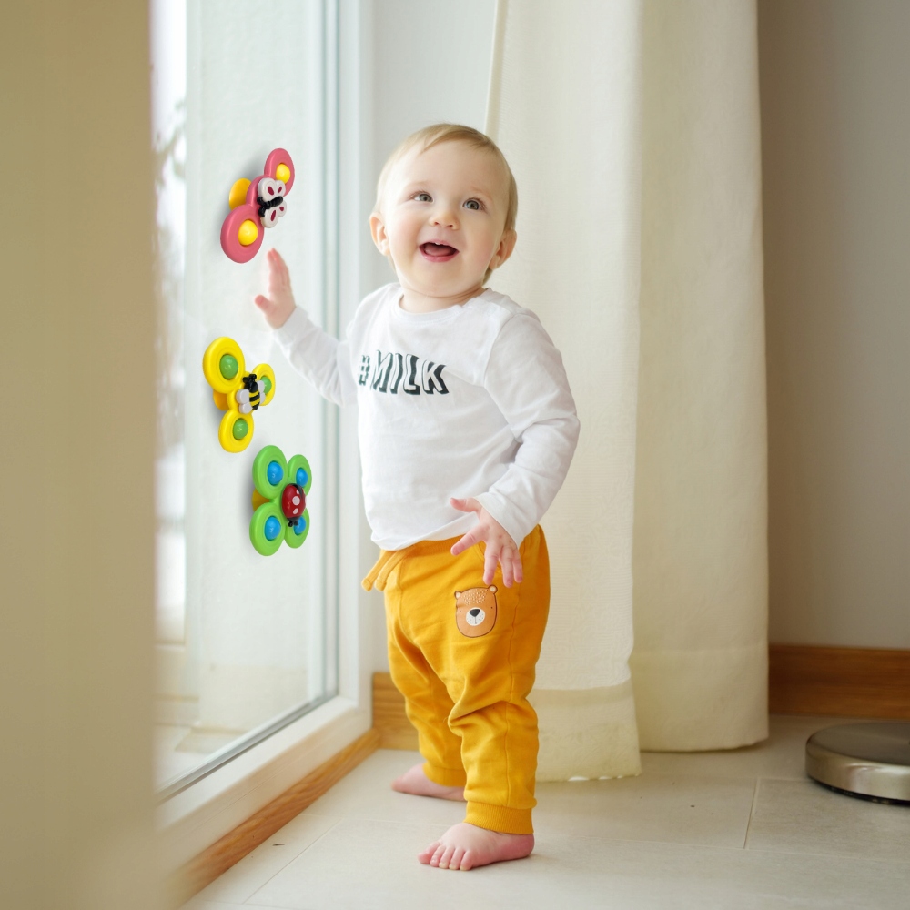 ZESTAW FIDGET SPINNER PRZYSSAWKA DZIECI NIEMOWLĄT SPINNERY KOLOROWE ZABAWKA Rodzaj Fidget Spinner