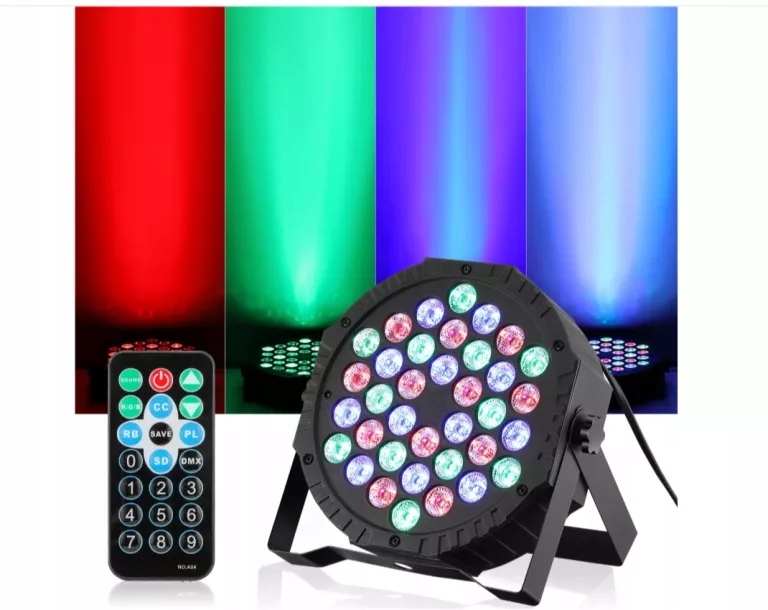 Reflektor LED PAR RGB światła dyskotekowe, 36 LED Oświetlenie sceniczne, Oświetlenie sceniczne DMX