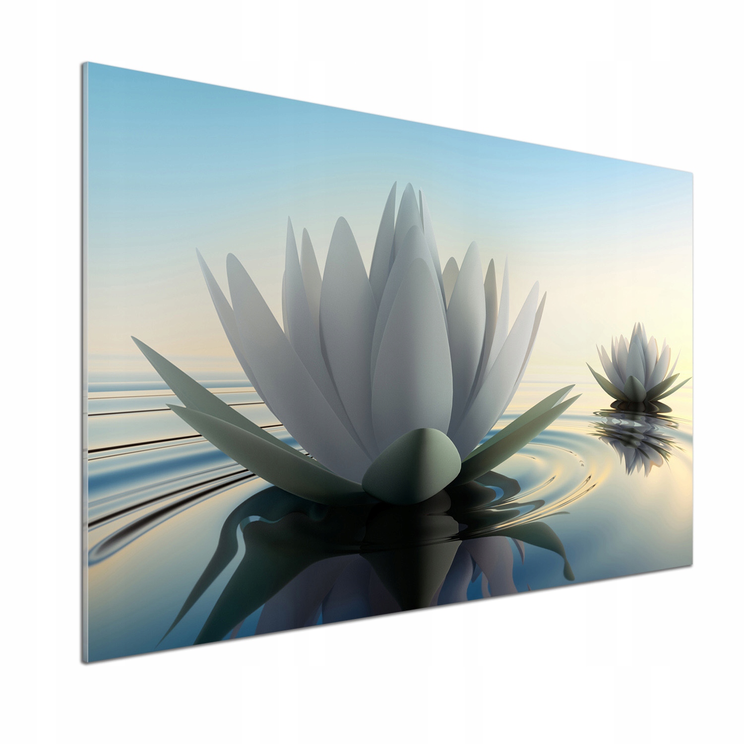 Panel dekor sklo Lotosový kvet 100x70 cm Lepidlo