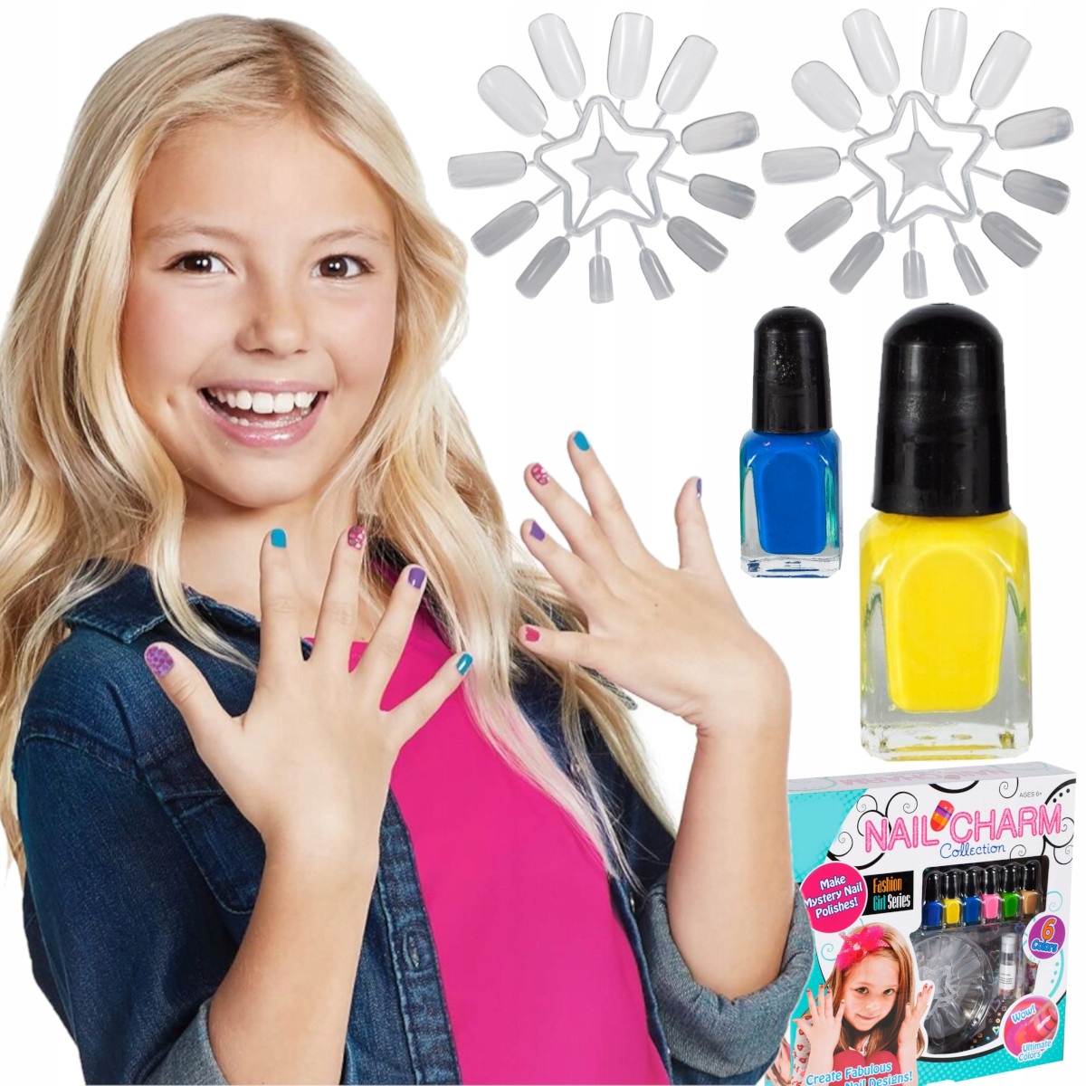 ZESTAW DO MALOWANIA PAZNOKCI KREATYWNY dla DZIECI STUDIO LAKIERY MANICURE Marka Stator