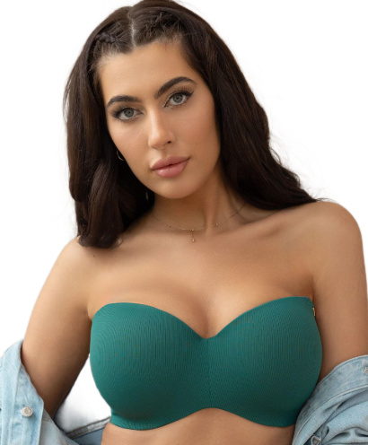 Krisline Plavková Podprsenka Balconette Mhm Tarifa Bottlegreen 80D 42D