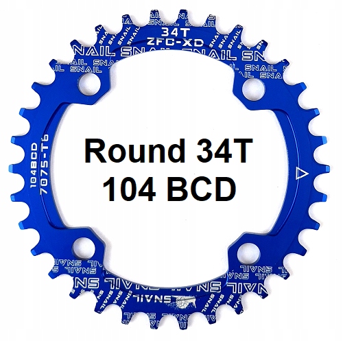 Zębatka Narrow Wide 34T NIEBIESKA SNAIL