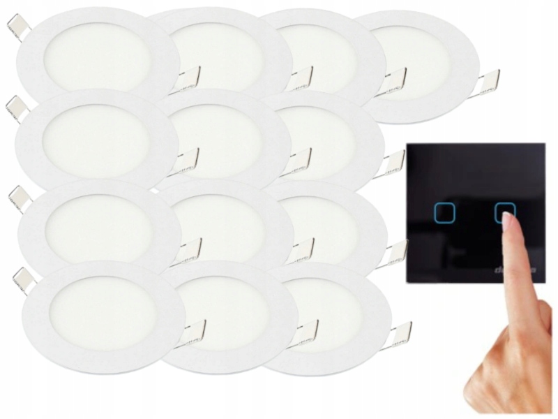 Sada stropních svítidel Halogen 3W 13x Vypínač