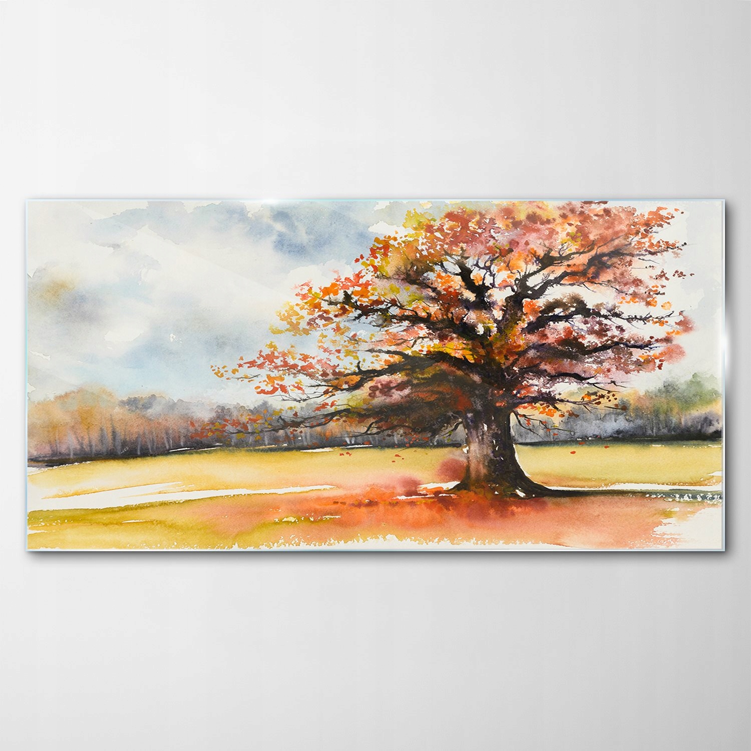 Sklenený obraz Dekor Jeseň Krajina Listy 120x60