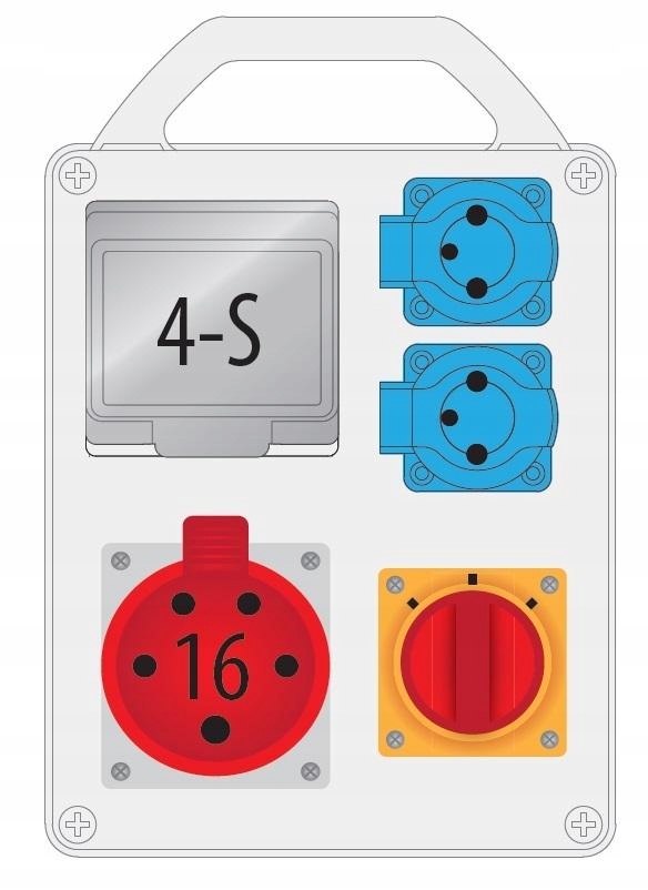 Rozvádzač R-box 240R-4 2x230V 1x16A/5P L-0-P 4S B.1708RW