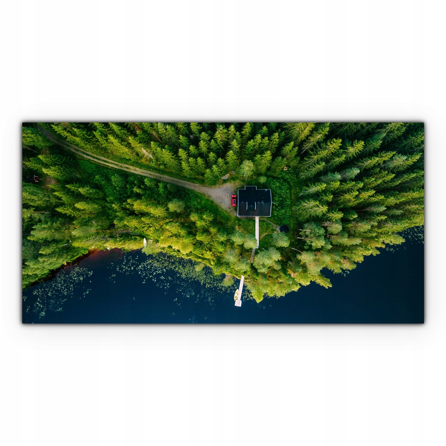 

Canvas na ramie na ścianę 120x60 Chata Las Drzewa