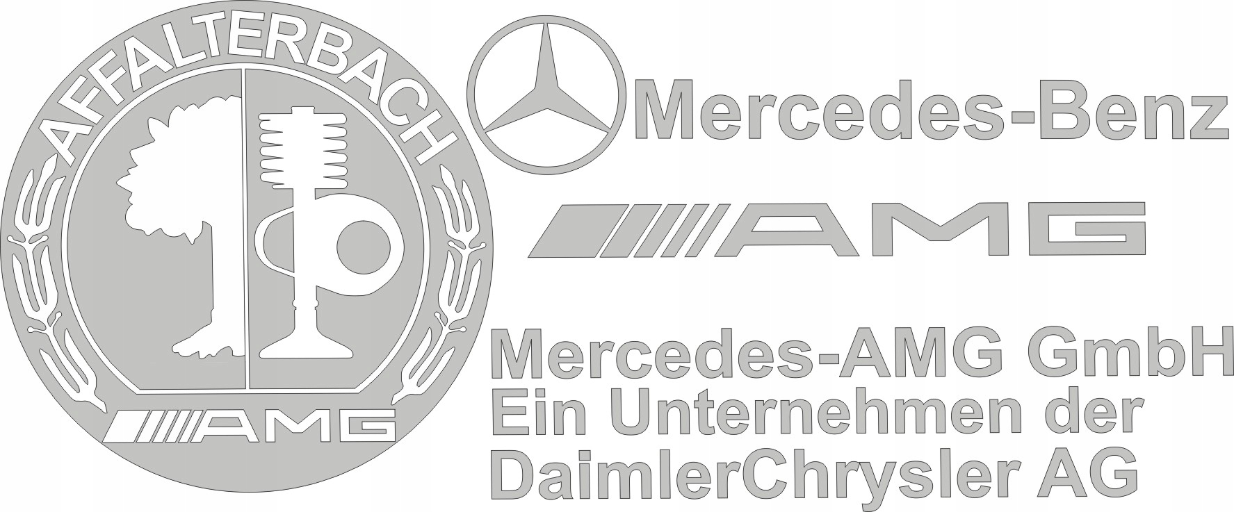 Amg Mercedes Benz Naklejka Na Szybe Limitowana Srebrna