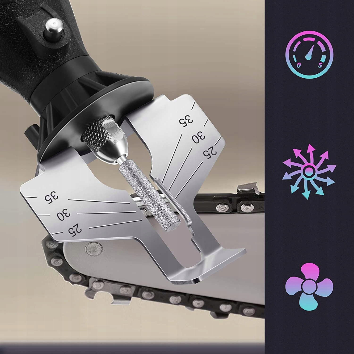 ELEKTRYCZNA OSTRZAŁKA SZLIFIERKA DO PILNIKÓW ŁAŃCUCHÓW ZESTAW 180W Marka inna