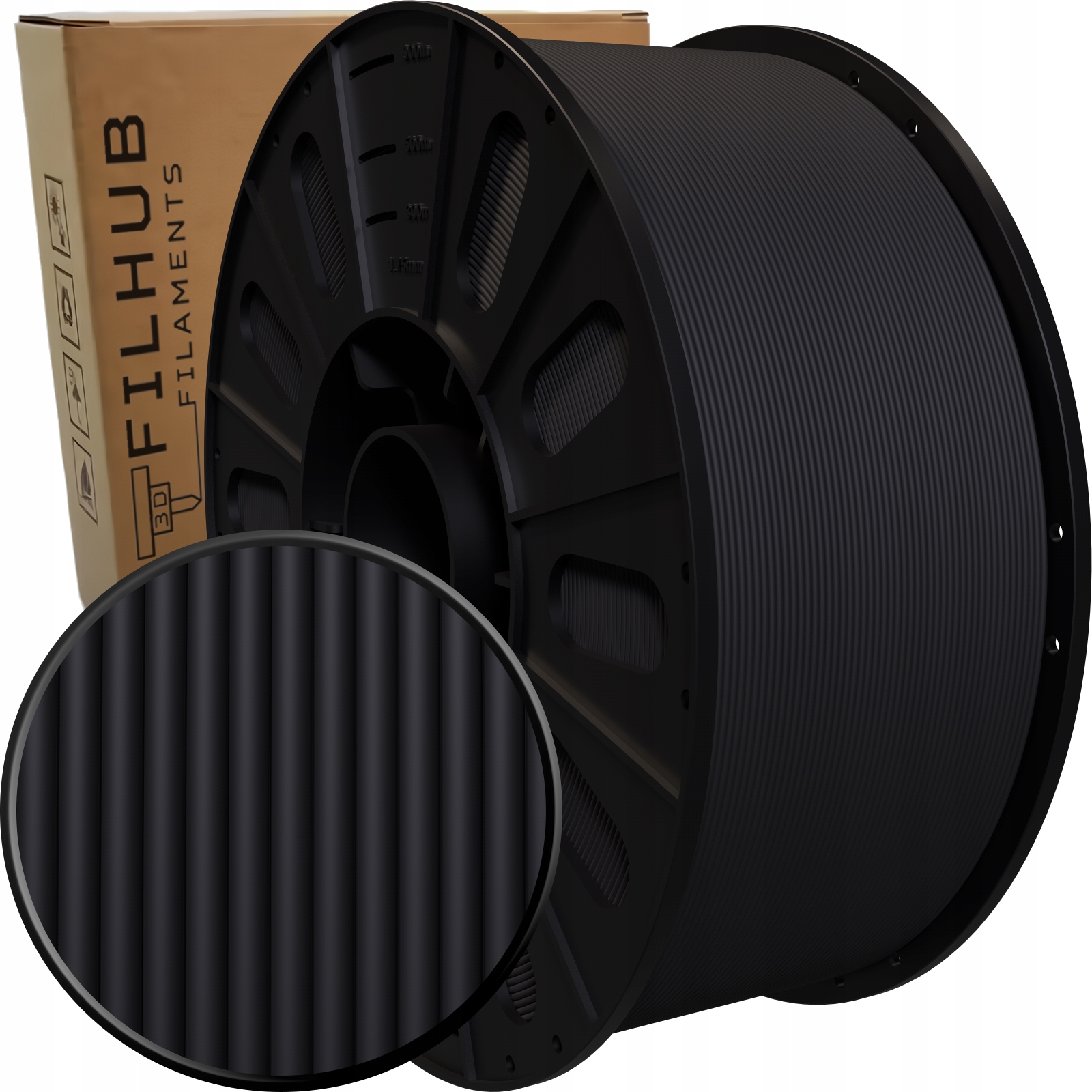 Filament PETG Matte FilHub 1.75mm Czarny 3kg Matowy