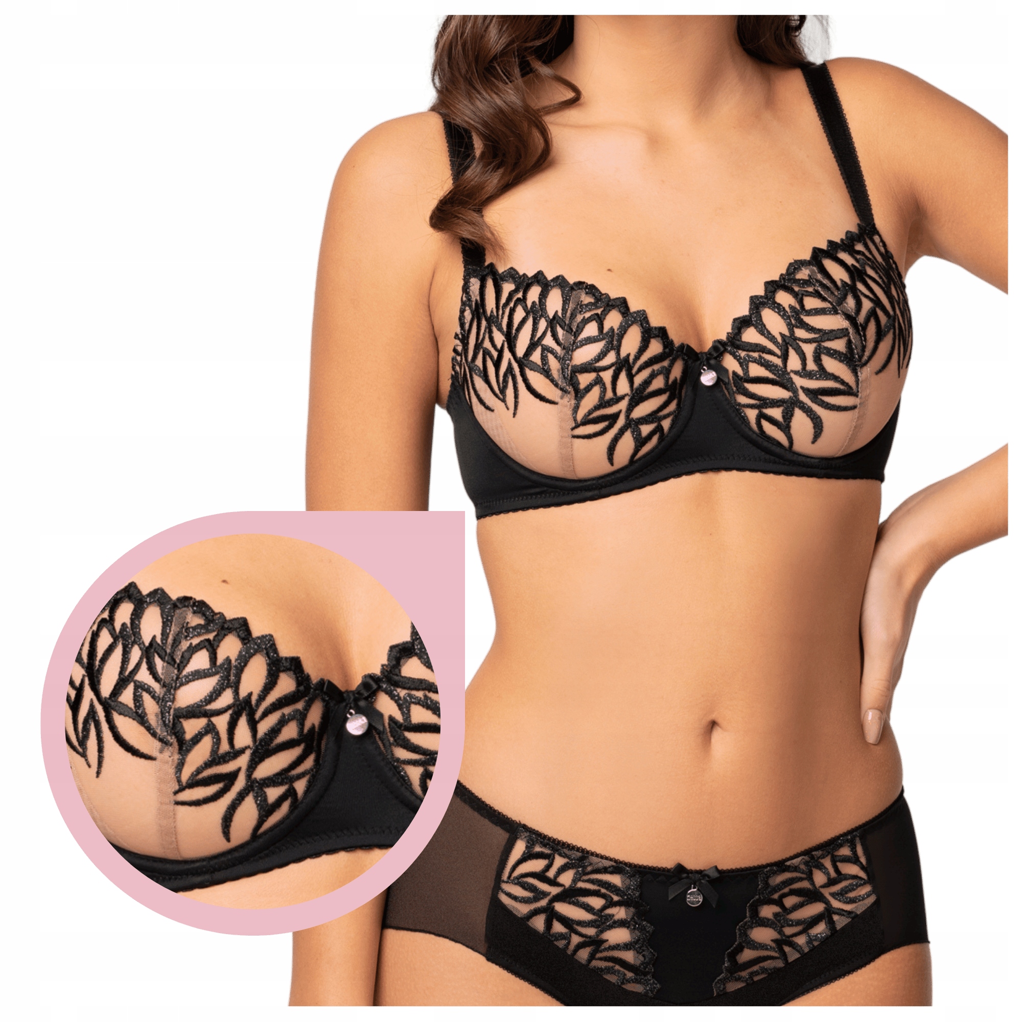 Podprsenka Nessa Branna black half cup černá 75C