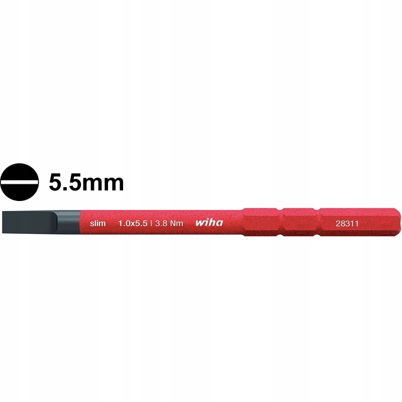 

Wiha bit wymienny płaski 5,5 x 75 mm slimBit 34581