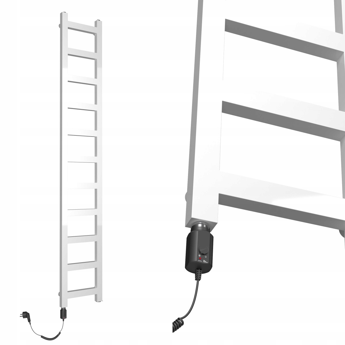 Elektrický Koupelnový Radiátor e-LAD 1430/250 Bílý Lesk Ohřívač 300 W