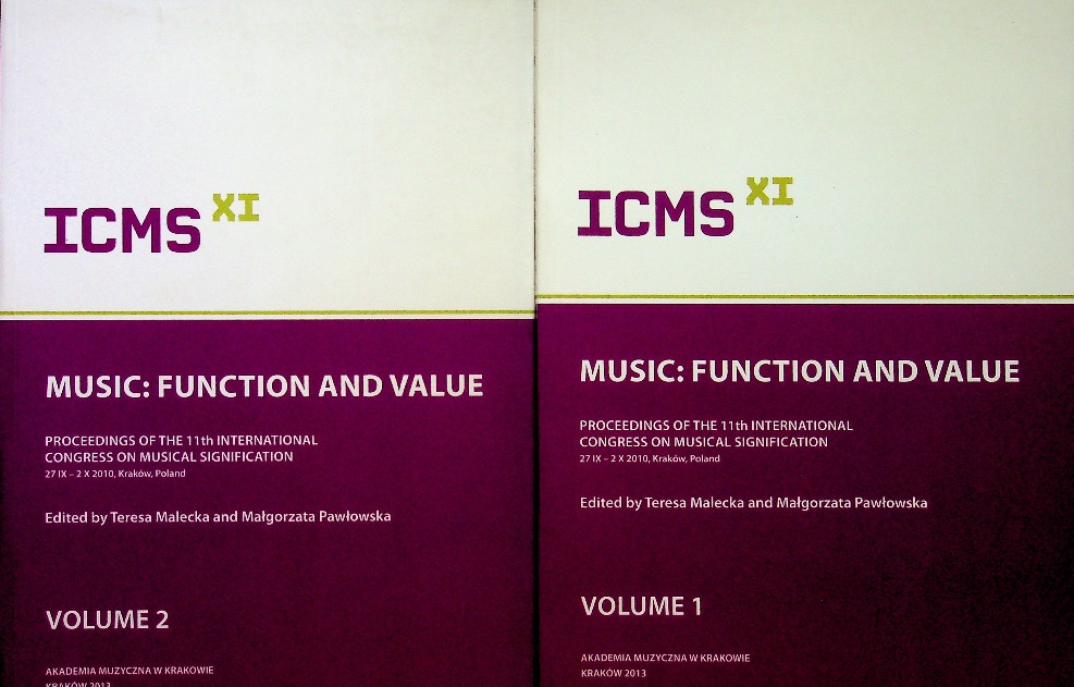 Music Function and Value Tom 1 i 2 Teresa Malecka