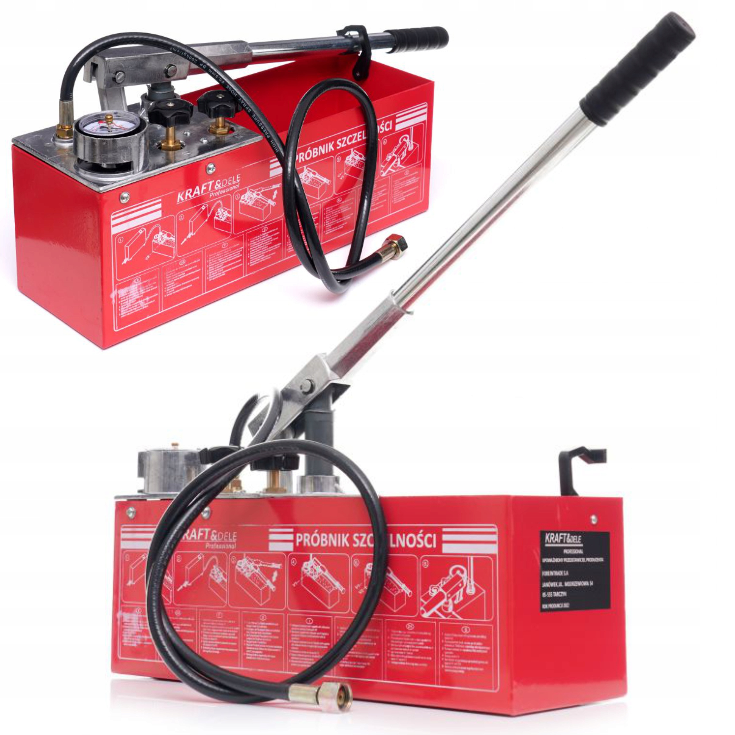 Pompa Ciśnieniowa Kontrolna Do Prób Ciśnieniowych 0-50 kg 45ml 12L KD10478