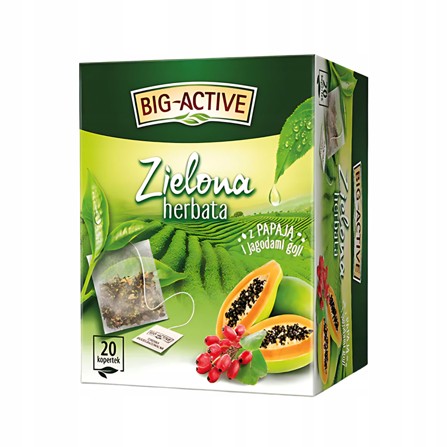 Levně 8 x Čaj Zelená papája a Goji Big Active 20x1,7 g Expresní