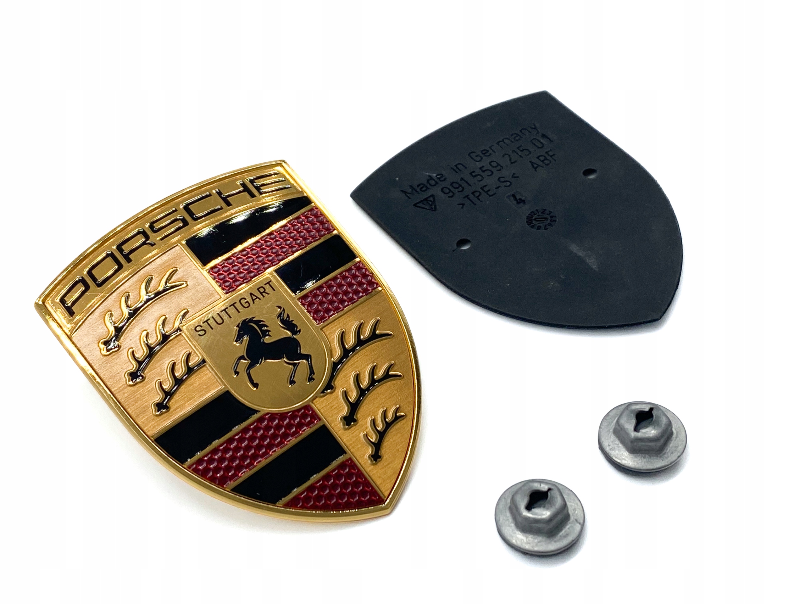Originálny odznak Porsche s logom a erbom na kapote 95C.853.601 Novinka